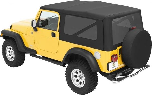 Bestop 79140-35 Sailcloth Replace-a-top Soft Top with Tinted Windows for 04-06 Jeep Wrangler TJ Unlimited