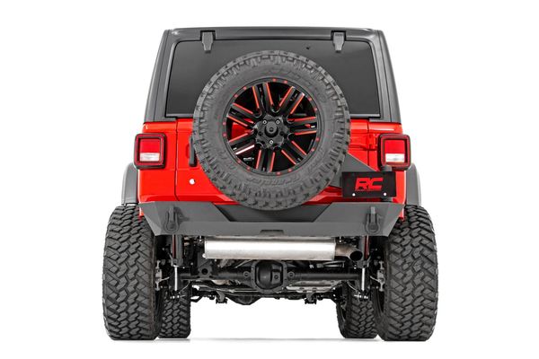 Rough Country 10598 Rear Trail Bumper with Tire Carrier for 18-22 Jeep Wrangler JL