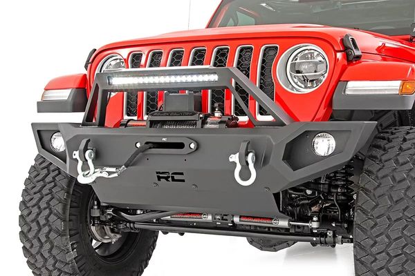 Rough Country 10585 Full Width Front Trail Bumper for 07-22 Jeep Wrangler JK, JL & Gladiator JT