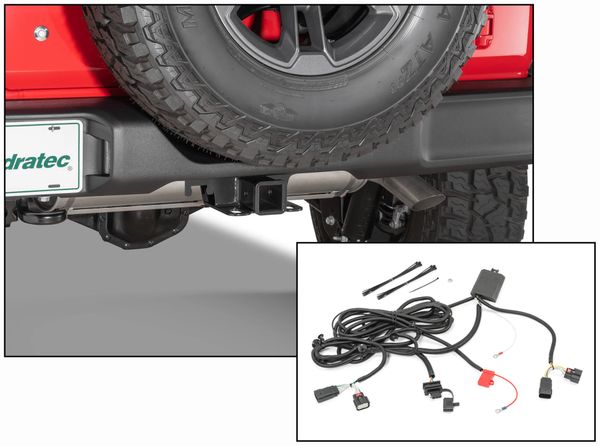 Quadratec Premium 2 Receiver Hitch for 18-22 Jeep Wrangler JL with wiring  harness