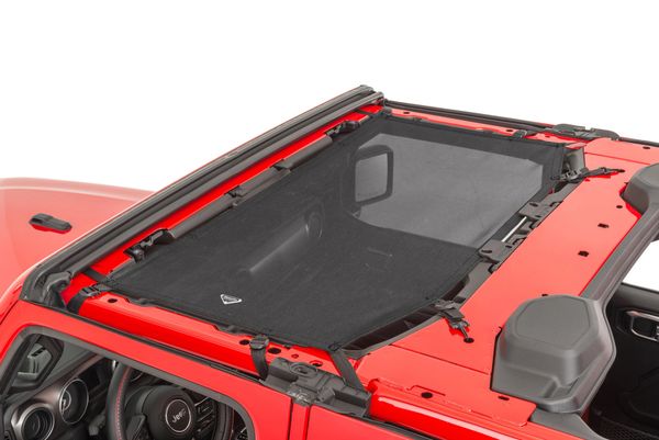 MasterTop ShadeMaker Freedom Mesh Bimini Top for 18-22 Jeep Wrangler JL Black 14202501