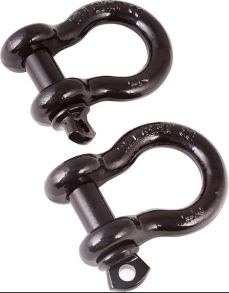 Rugged Ridge 11235.06 7/8" D-Rings with 1" Diameter Pins in Black