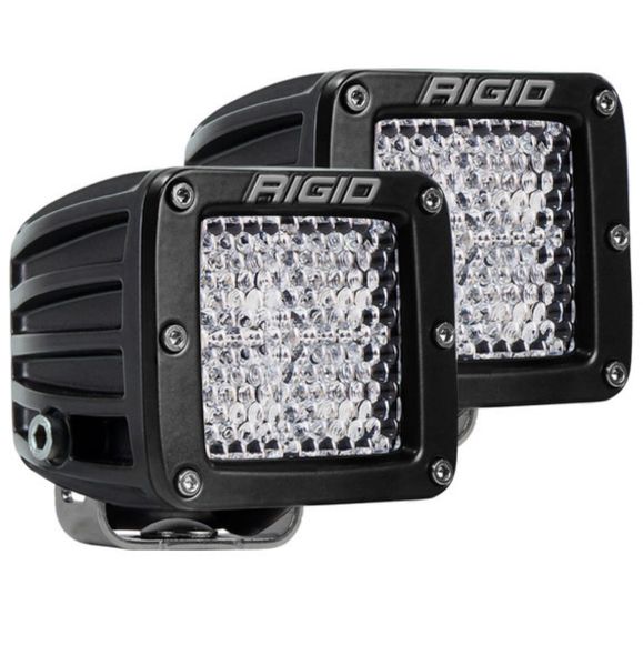 Rigid Industries 202513 D-Series Pro 3" LED Cube Light Pair Diffused Flood Beam Pattern