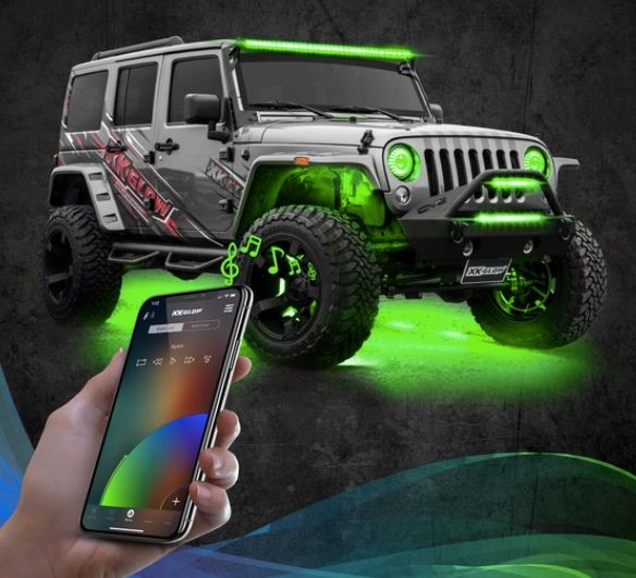 XK GLOW RGB LED ROCK LIGHTS KIT XKCHROME SMARTPHONE APP CONTROLLED