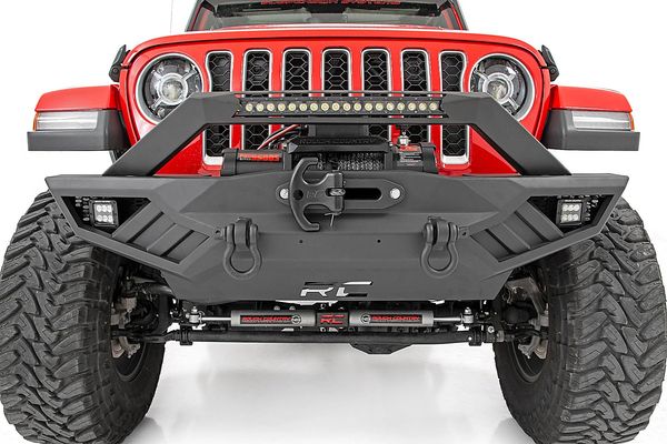 Rough Country 10645A Full-Width Off-Road Front Bumper for 18-22 Jeep Wrangler JL & 20-22 Gladiator JT