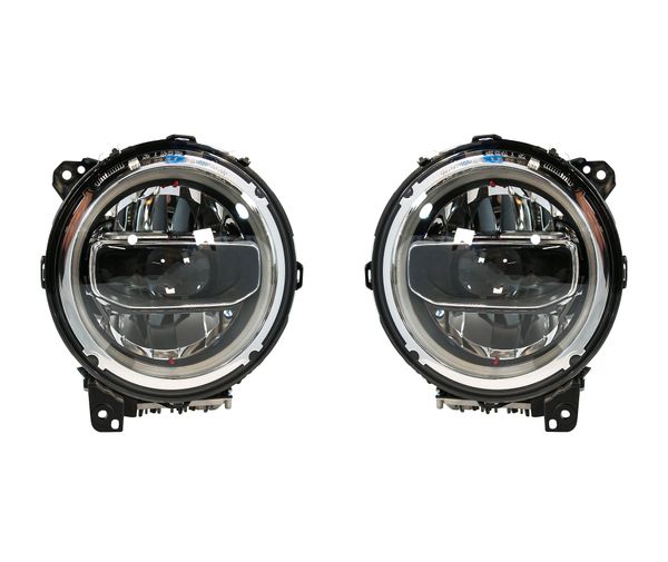 Overtread 19048 Skyline LED Projector Headlights with Halo for 18-22 Jeep Wrangler JL & 2022 Gladiator JT