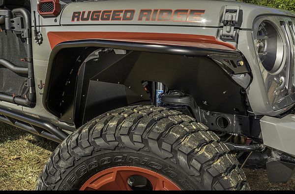 Rugged Ridge 11615.61 Aluminum Inner Fender Flare Liners Front Liners for 18-22 Jeep Wrangler JL & Gladiator JT