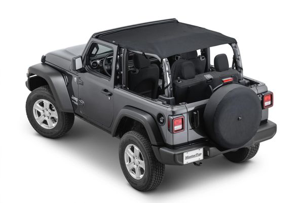 MasterTop 14300524 Bimini Top Plus In MasterTwill Fabric for 18-22 Jeep Wrangler JL 2-Door