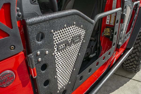 DV8 Offroad RDJL-01 Rock Doors with Perforated Aluminum Mesh Screens for 18-21 Jeep Wrangler JL Unlimited & Gladiator JT
