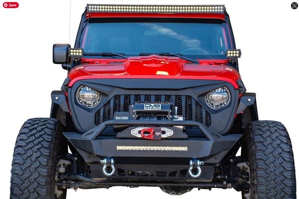 DV8 Offroad GRJL-01 Replacement Grill-Black for 18-22 Jeep Wrangler JL & Gladiator JT