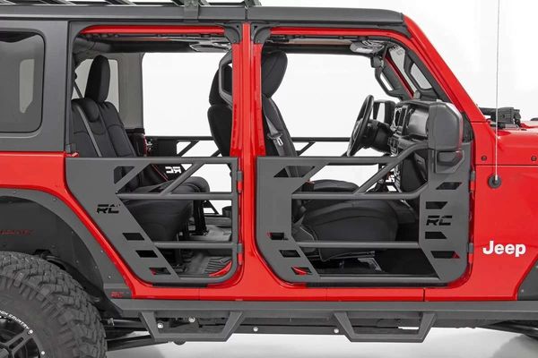 Rough Country 10619 Front & Rear Steel Tube Doors for 18-22 Jeep Wrangler JL Unlimited & Gladiator JT