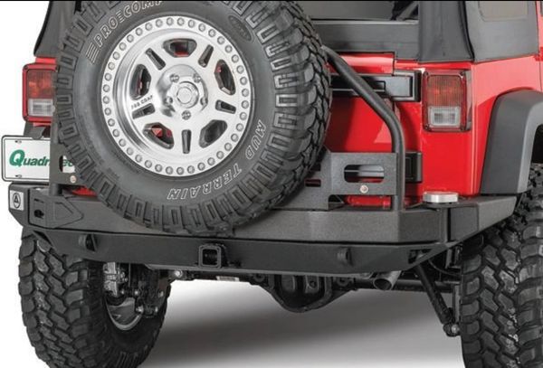 Smittybilt KIT 76896 XRC Rear Atlas Bumper and Tire Carrier for 07-18 Jeep Wrangler JK
