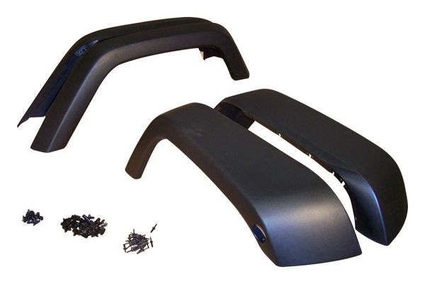 Crown Automotive 5KFK Fender Flare Set in Textured Black for 07-18 Jeep Wrangler JK