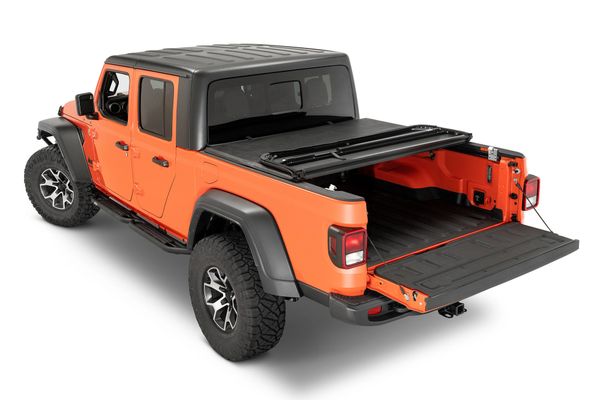 TACTIK 1133109 EZ-Hard Panel Tri-Fold with Vinyl Outer Layer Tonneau Cover for 20-23 Jeep Gladiator JT