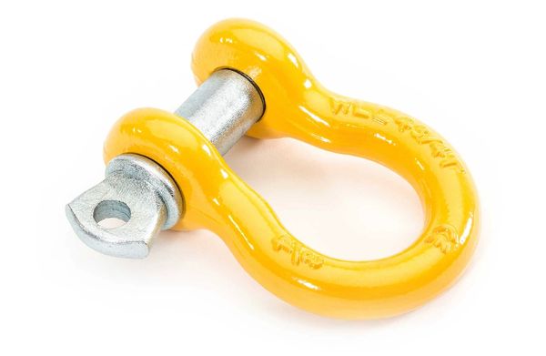Quadratec 3/4" D-Ring Shackle Pair in Yellow with Black D-ring Isolators