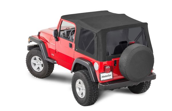 MasterTop Replacement Soft Top with Tinted Windows in MasterTwill® Fabric for 97-06 Jeep Wrangler TJ 11132-3324