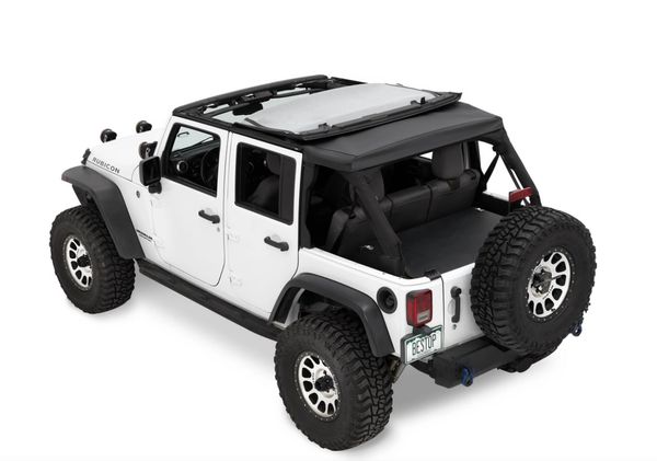 Bestop Ascent Soft Top Black Diamond Jeep Wrangler JKU 2007-2018 5682535