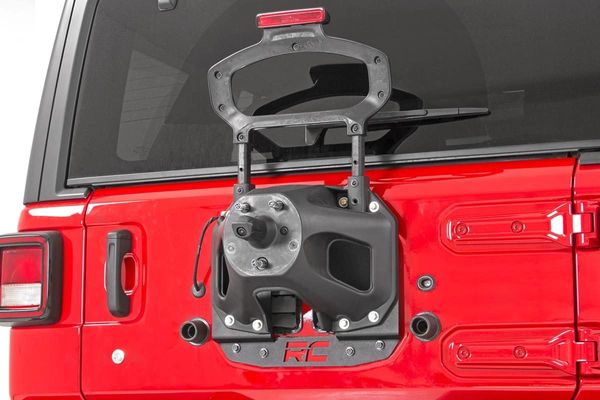 Rough Country 10526 Spare Tire Relocation Bracket for 18-23 Jeep Wrangler JL with Rear Proximity Sensors