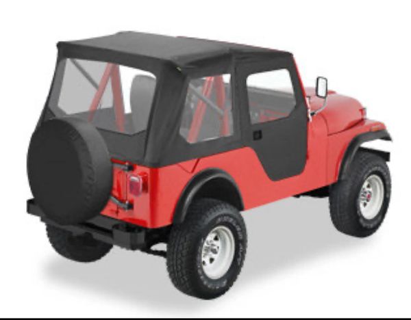 Bestop 5140501 Tigertop Soft Top in Black Vinyl for 55-75 Jeep CJ-5 & M38A1