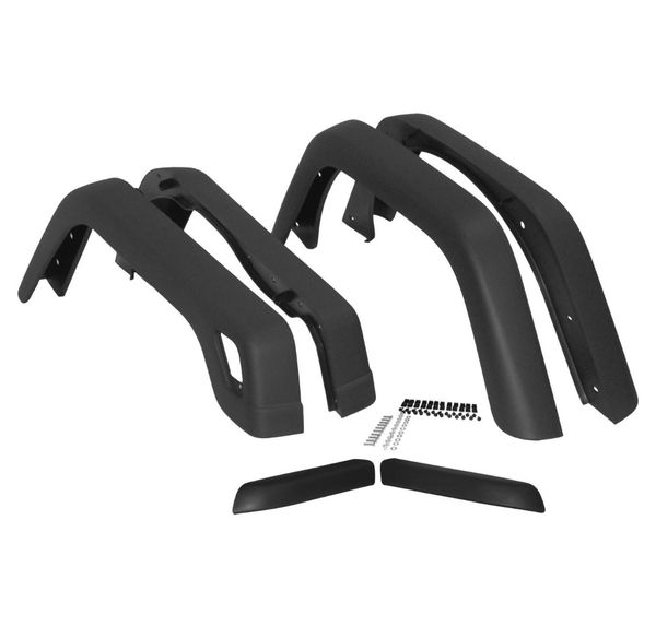 Crown Automotive 55254918K6 Original Replacement Style 6 Piece Fender Flare Set for 97-06 Jeep Wrangler TJ