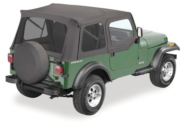 Bestop Supertop Soft Top with Tinted Windows and Soft Upper Doors for 87-95 Jeep Wrangler YJ 11009-615