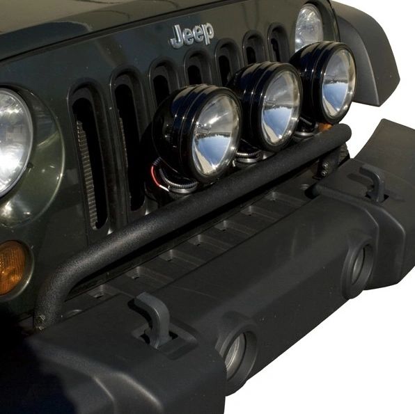 Rugged Ridge Bumper Mounted Light Bar, Textured Black; 07-18 Jeep Wrangler 11232.20