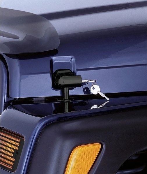 Rugged Ridge Locking Hood Catch Kit; 97-06 Jeep Wrangler TJ