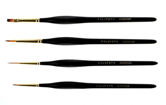 sku#1900 Gold Brush set of four (4)