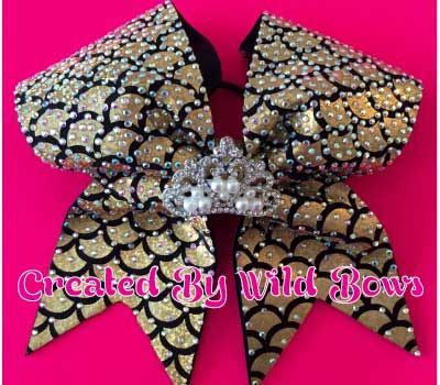 Big Princess Organdy Bow - Gold – Bows Arts