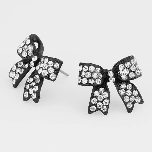 Bow Earring (Black/Silver/Gold)