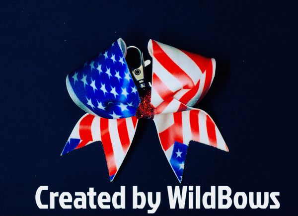 American Flag Keychain bow