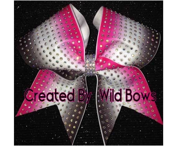 Gradient Bow (Black/White/Pink)