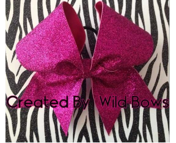 Plain Glitter Bow (Comes in Assortment of Colors)