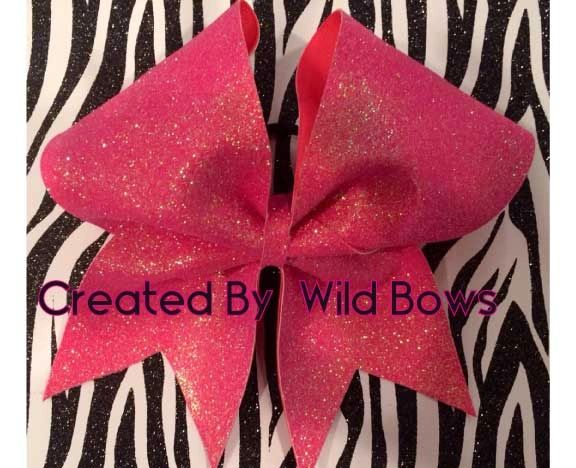 Neon Glitter Bows (Comes in Assortment of Colors)