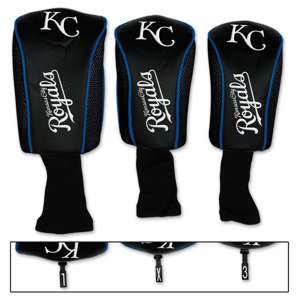 Kansas City Royals Golf Club Covers Headcovers 3 pack MLB Licensed