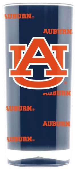 Auburn Tigers Acrylic Tumbler Cup 20oz. Square Insulated/Shatterproof NCAA Licensed