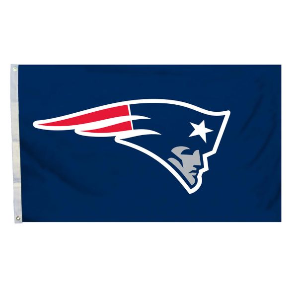 New England Patriots Team Logo Banner Flag 3' x 5' NFL Licensed