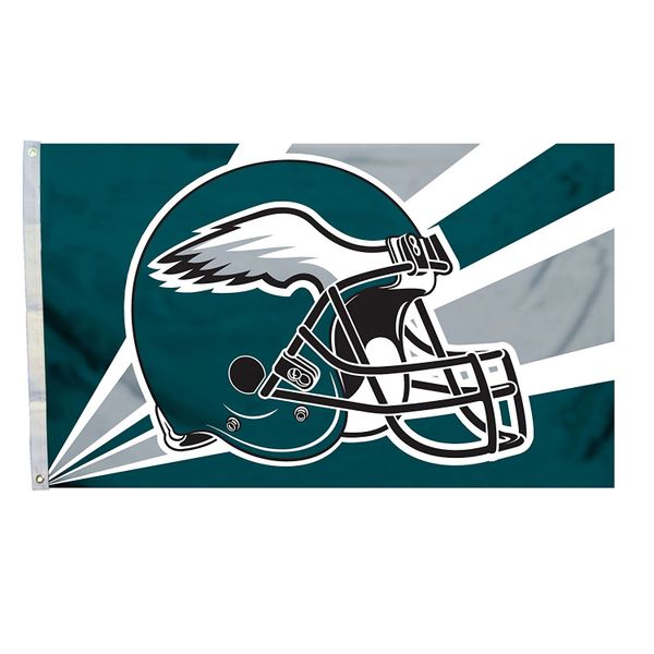 Philadelphia Eagles Team Helmet Banner Flag 3'x5' NFL Licensed
