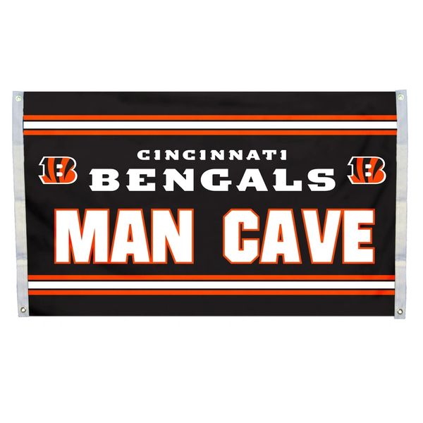 Cincinnati Bengals "Man Cave" 3' x 5' Banner Flag NFL Licensed