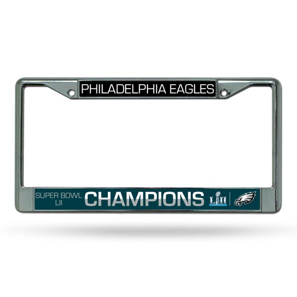 Philadelphia Eagles Super Bowl 52 Champions Chrome License Plate Frame NFL