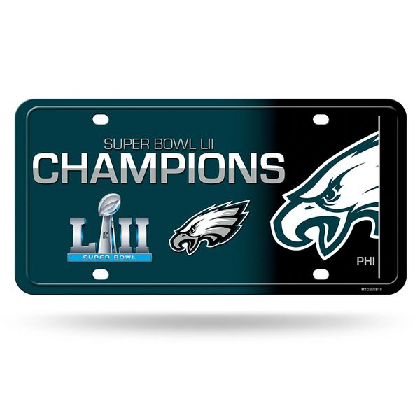 Philadelphia Eagles Super Bowl LII Champions Metal License Plate NFL