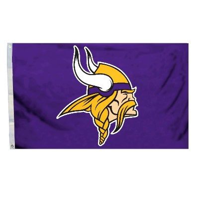 Minnesota Vikings Team Logo Banner Flag 3' x 5' NFL Licensed