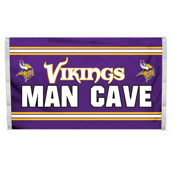 Minnesota Vikings "Man Cave" 3' x 5' Banner Flag NFL Licensed
