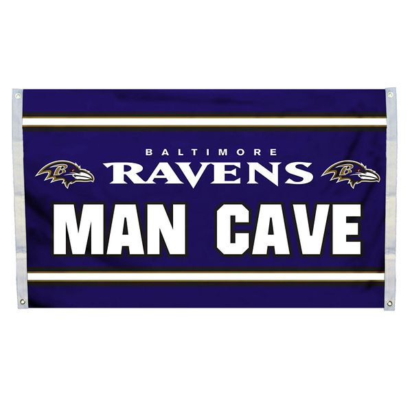 Baltimore Ravens "Man Cave" 3' x 5' Banner Flag NFL Licensed