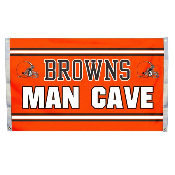 Cleveland Browns "Man Cave" 3' x 5' Banner Flag NFL Licensed