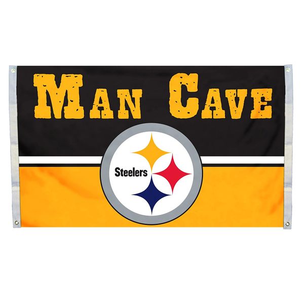 Pittsburgh Steelers "Man Cave" 3' x 5' Banner Flag NFL Licensed