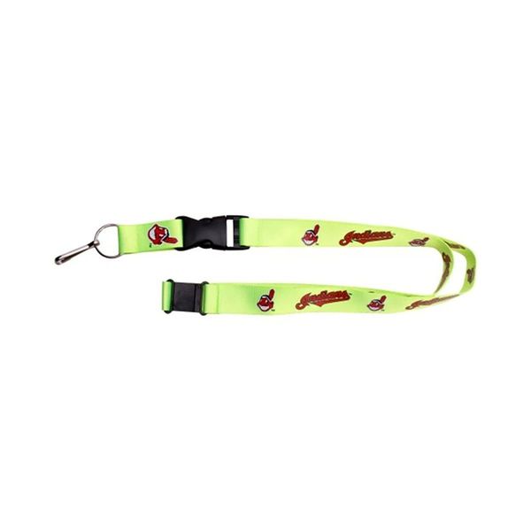 MLB Cleveland Indians Neon Lanyard Featuring Chief Wahoo
