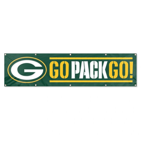 Green Bay Packers 2' x 8' Wall Banner Flag NFL Licensed