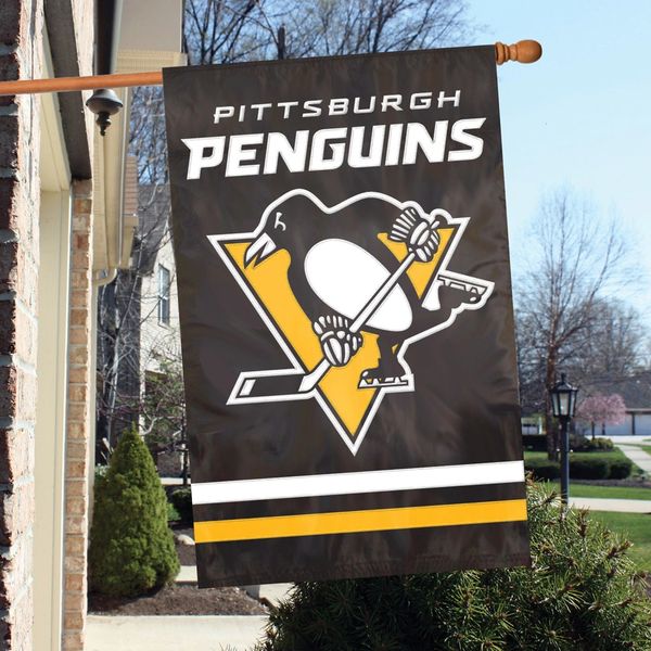 Pittsburgh Penguins 2 Sided Embroidered Vertical House - Wall Flag