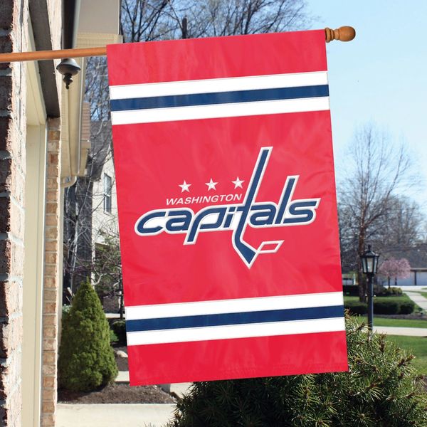 Washington Capitals 2 Sided Embroidered Vertical House - Wall Flag